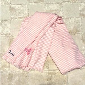 Juicy Couture Pink Houndstooth Scarf